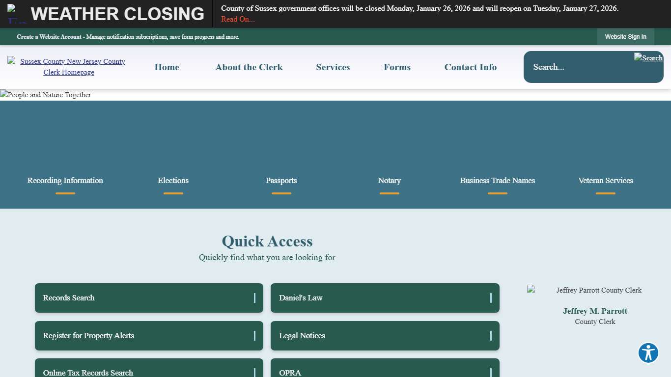 County Clerk Sussex County, NJ